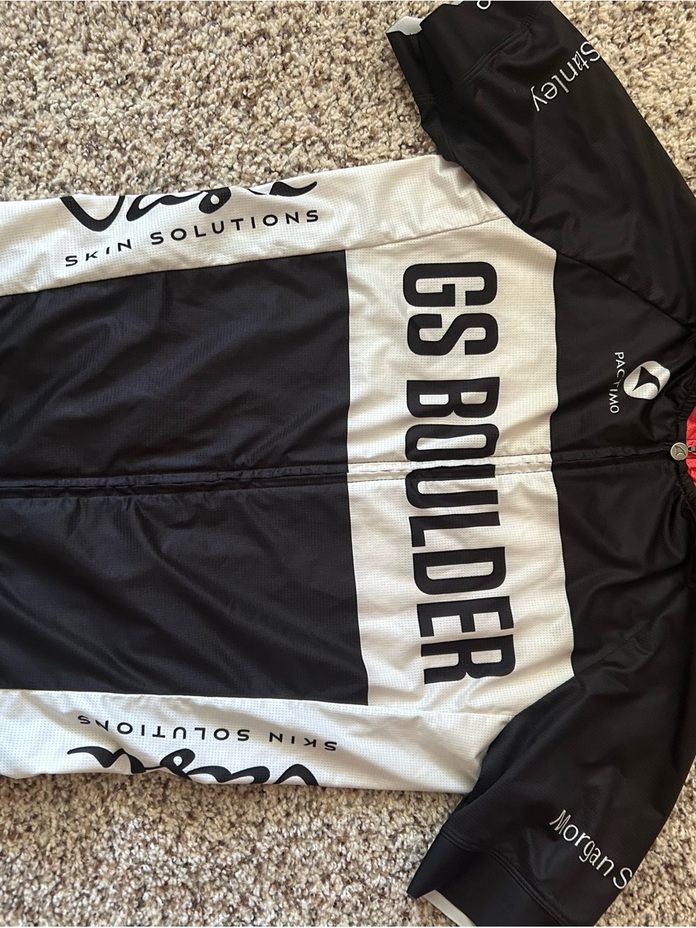 Pactimo GS Boulder Black & White Cycling Jersey, medium